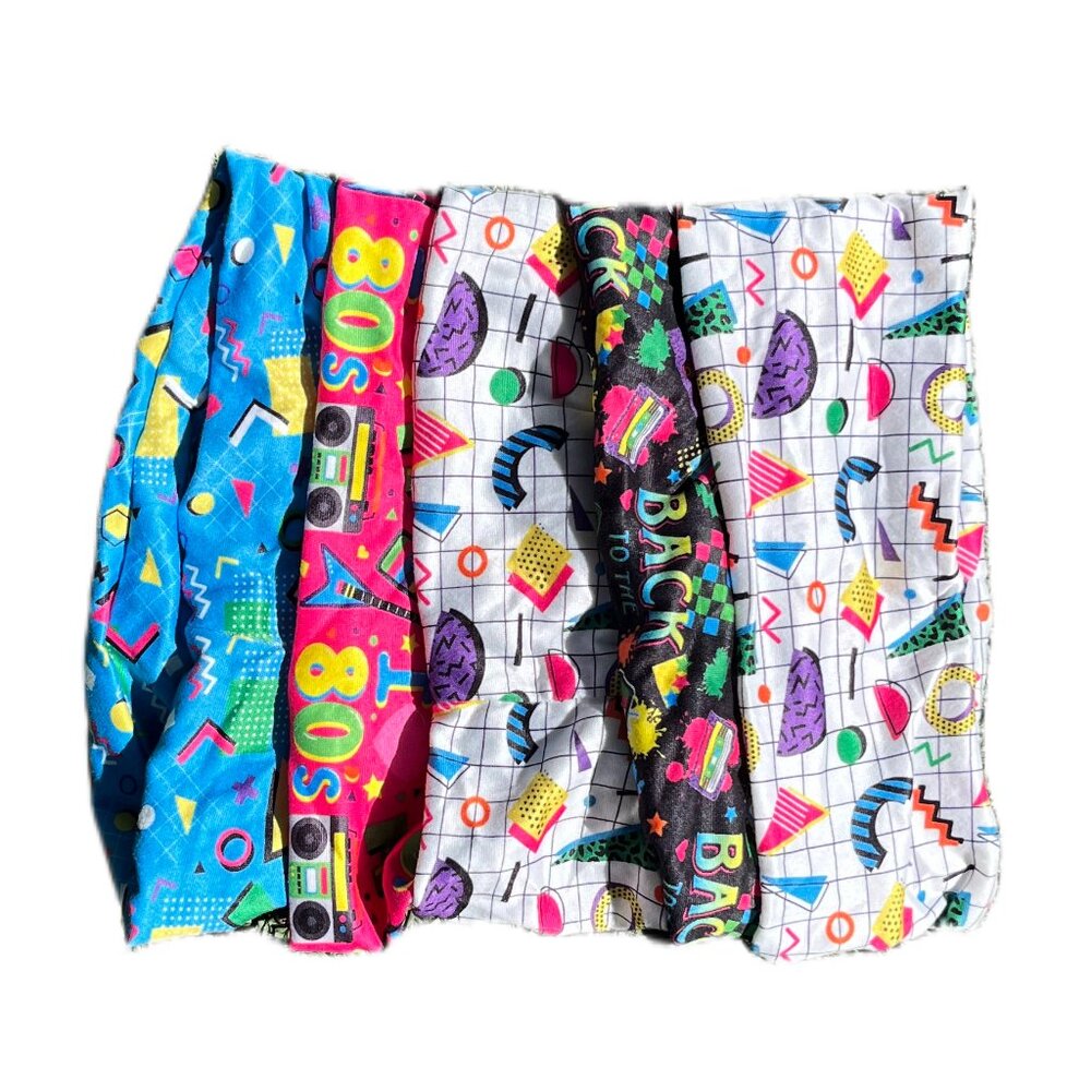 5 pack 80's Headbands